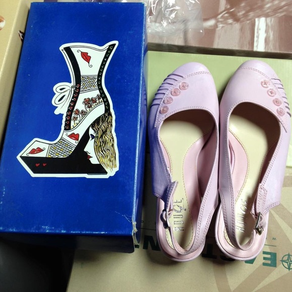 Pink Button Flats - Picture 2 of 4