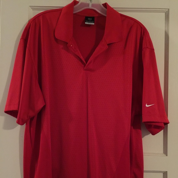 Nike red Dri-Fit Polo
