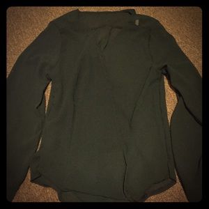 Green long sleeve blouse