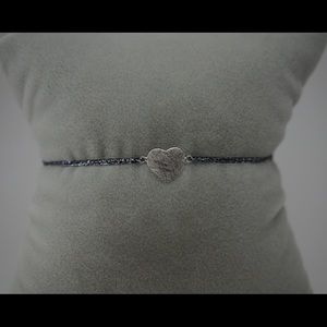 Handmade Sterling Silver heart bracelet adjustable