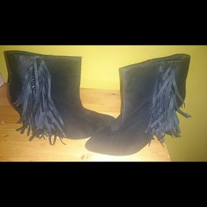 Fringe booties