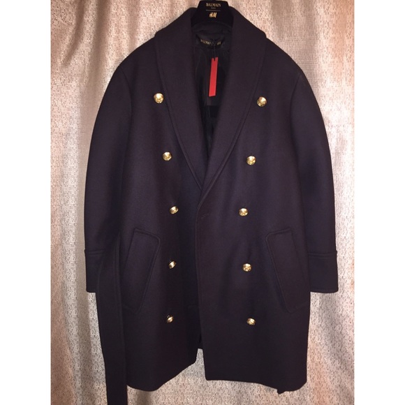 *SOLD* NEW BALMAIN X H&M Women's Wool Blend Coat - Picture 3 of 4