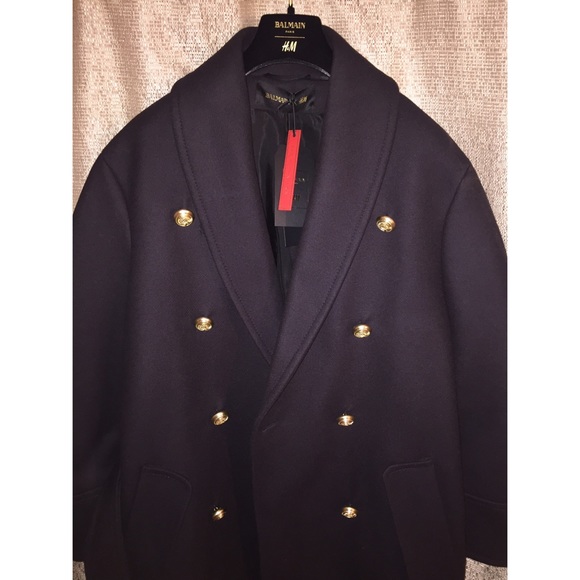 *SOLD* NEW BALMAIN X H&M Women's Wool Blend Coat - Picture 4 of 4