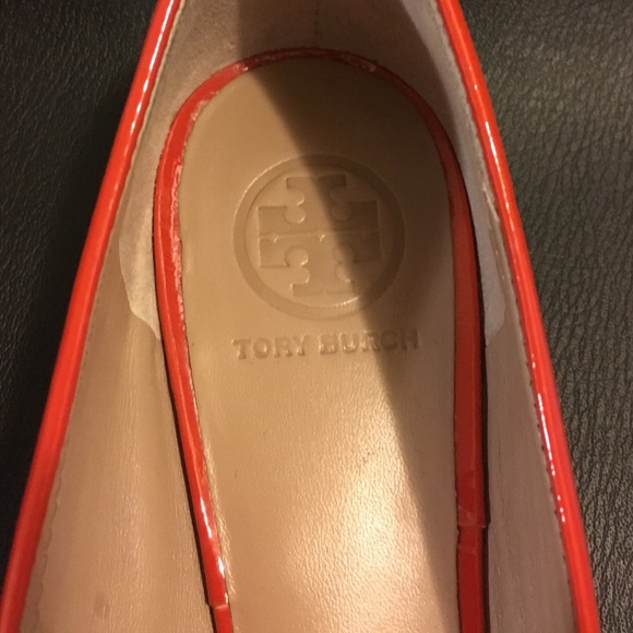 🚫SOLD🚫Tory Burch flats orange size 8.5 new with - Picture 3 of 4