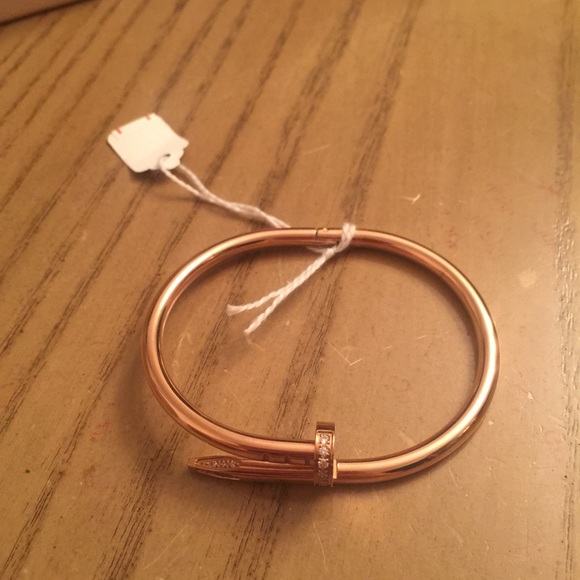 Jewelry - Rose gold stainless steel nail bracelet