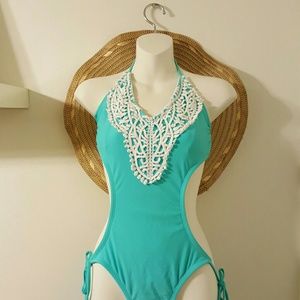 Tiffany blue monokini