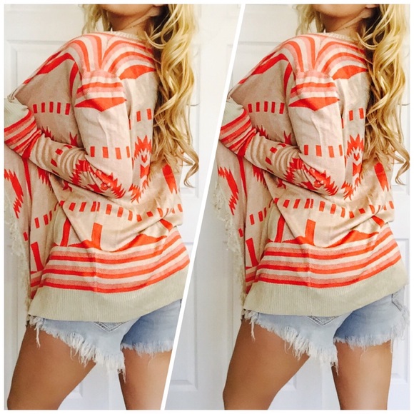 LAST S mall✨ Tribal Cadigan in Coral - Picture 2 of 3