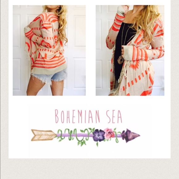 LAST S mall✨ Tribal Cadigan in Coral - Picture 3 of 3