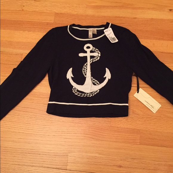 Forever 21 anchor sweater crop top