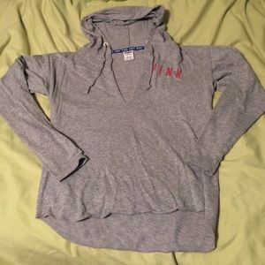 VS PINK Grey Lightweight Chicago Cubs Hoodie