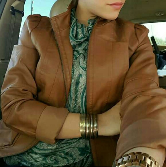 Jackets & Blazers - 💕HOST PICK💕Caramel Faux Leather Jacket