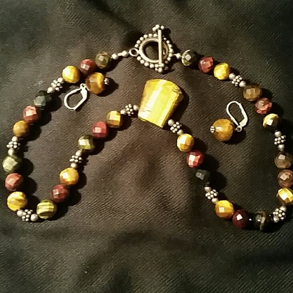 Artisan Necklace and Earrings - Picture 2 of 2