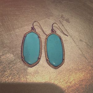 Kendra Scott turquoise Elle earrings