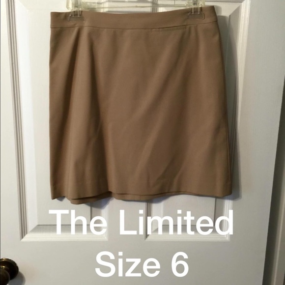The Limited size 6 Taupe semi-mini business skirt