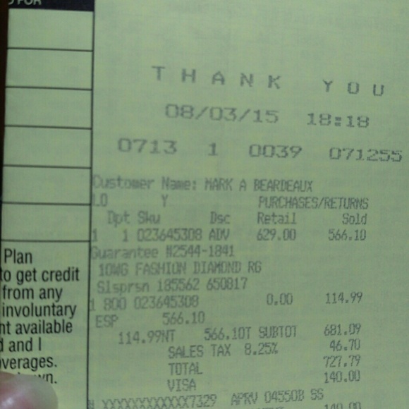 10kt white gold ring. SOLD - Picture 4 of 4