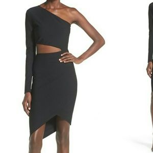 One shoulder cut out dress