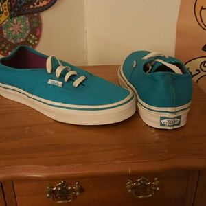 Barely worn teal vans!