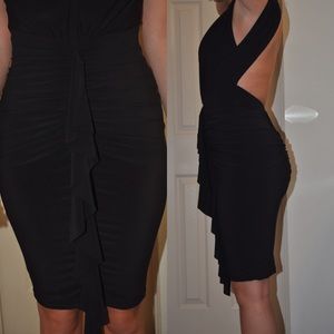 Hot Miami Styles Dresses - Hot Miami Styles Fitted Black Deep V Dress Hot Miami Styles Dresses - Hot Miami Styles Fitted Black Deep V Dress