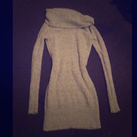 Grey sweater dress