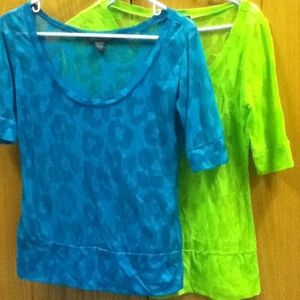 Sheer cheetah tee's