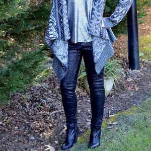 Black Sequin leggings NWT size Medium
