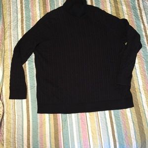 Black cable knit sweater