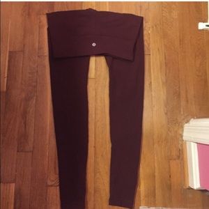 Burgundy Lululemon wonder unders