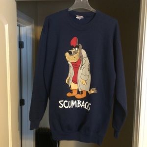 Navy Scumbags Sweatshirt by Booger Kids.