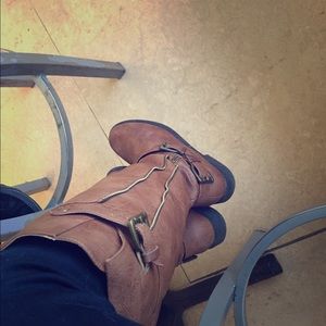 Cognac women's riding boots