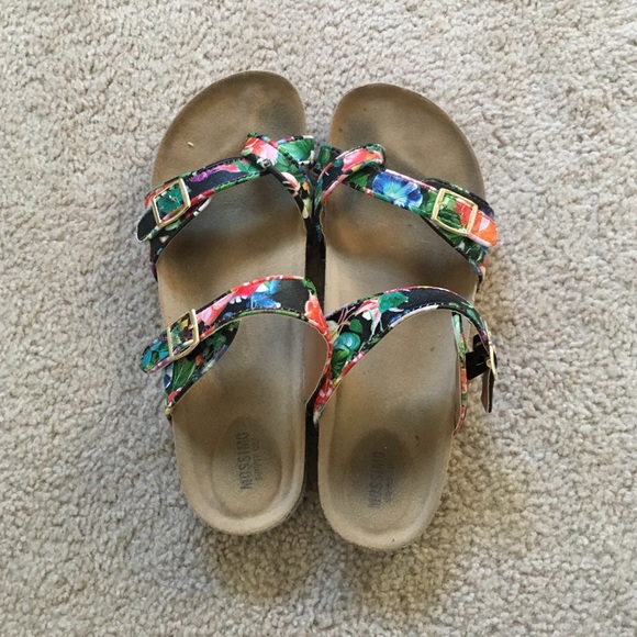 Floral Birkenstock-style sandals