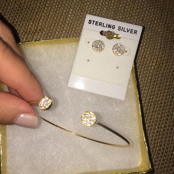 Sterling Silver earrings and bracelet set