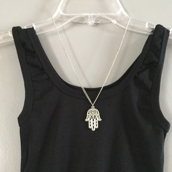 BOGO SALE🎈Silver Hamsa Necklace - Picture 2 of 4