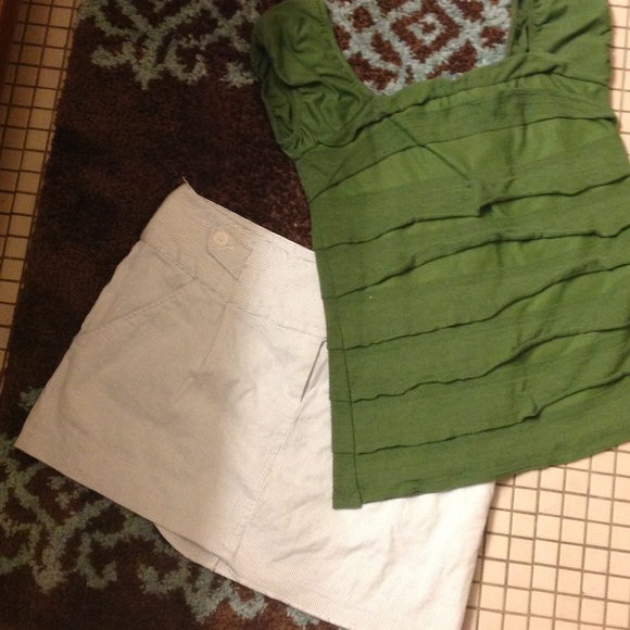 Green layered top