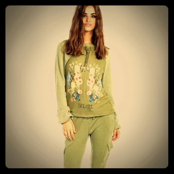 Wildfox "Breath" Warm-Up Sweater