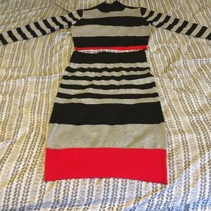 2 pc color block skirt and long sleeve sweater!