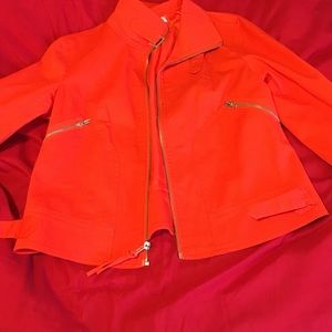 Very chic Edgy orange jacket