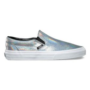 Silver slip ons