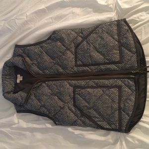 J. Crew Printed Quilted Puffer Vest
