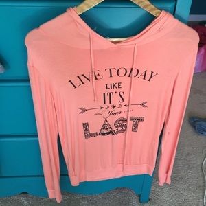 long sleeve coral sweater