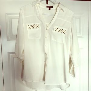 Express gold studded Portifino blouse