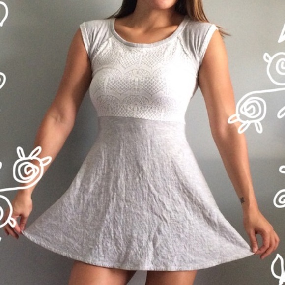 Light Gray Skater Dress