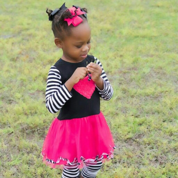 Rare Editions Heart Applique Tutu Set - Picture 2 of 2