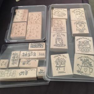 Stampin Up lot 21 never used stamps inc 3 sets