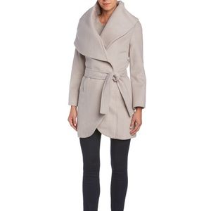 Tahari wool blend wrap coat