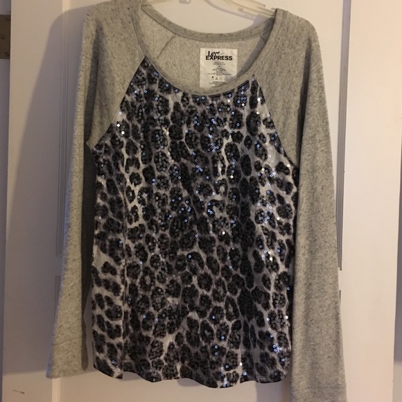 Express animal print sweater