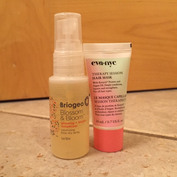 Hair mask and blow dry spray combo