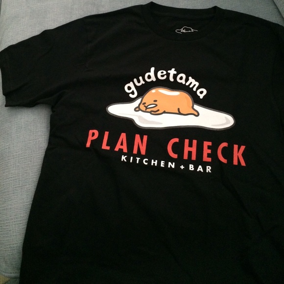 Small Gudetama x Plan Check Tshirt