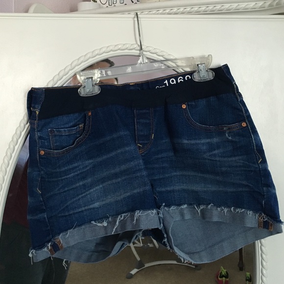 Maternity jean shorts