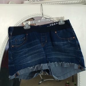 Maternity jean shorts