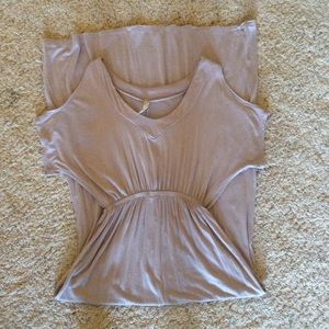 maxi dress empire waist v-neck cutout shoulders